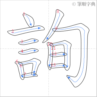 “「詢」的筆順”