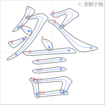 “「詧」的筆順”