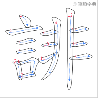 “「誹」的筆順”