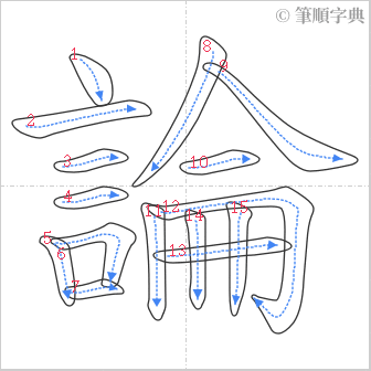 “「論」的筆順”