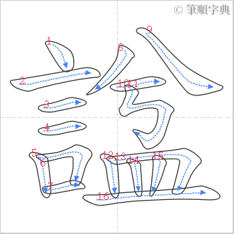 “「諡」的筆順”