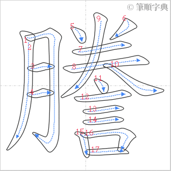 “「謄」的筆順”