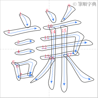 “「謙」的筆順”