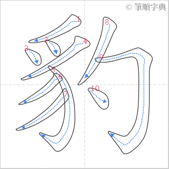 “「豹」的筆順”