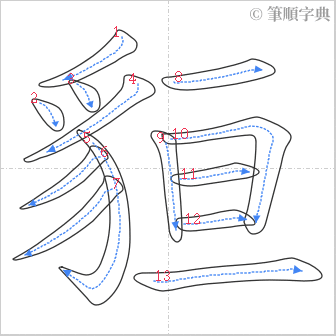 “「貆」的筆順”