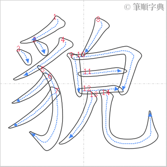 “「貌」的筆順”