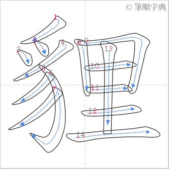 “「貍」的筆順”