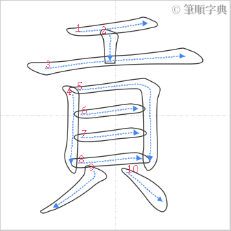 “「貢」的筆順”