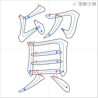 “「貿」的筆順”