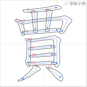 “「賈」的筆順”