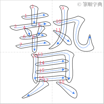 “「贄」的筆順”