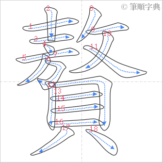 “「贅」的筆順”