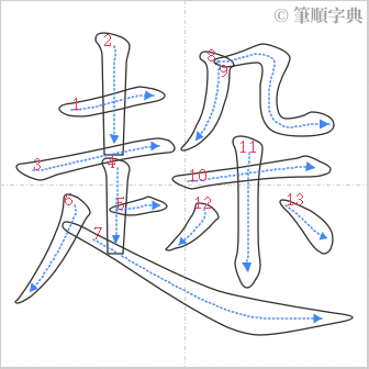 “「趓」的筆順”