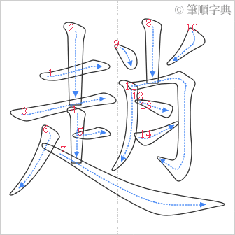 “「趙」的筆順”