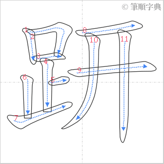 “「趼」的筆順”