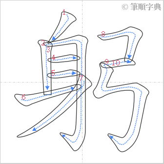 “「躬」的筆順”