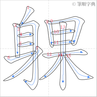 “「躶」的筆順”