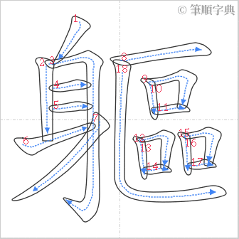 “「軀」的筆順”