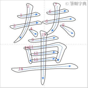 “「輦」的筆順”