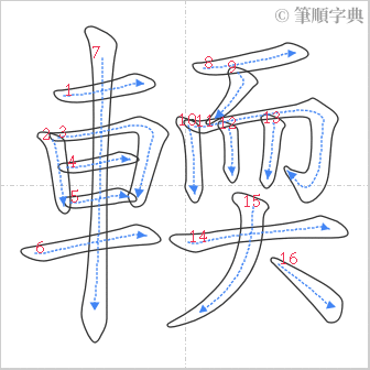 “「輭」的筆順”