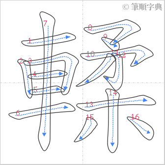 “「輮」的筆順”