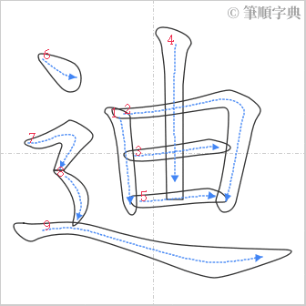 “「迪」的筆順”