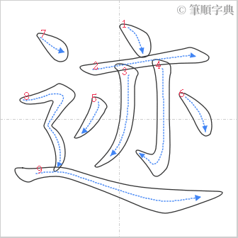 “「迹」的筆順”