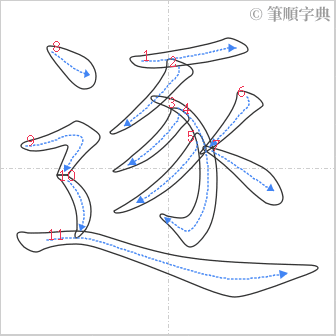 “「逐」的筆順”