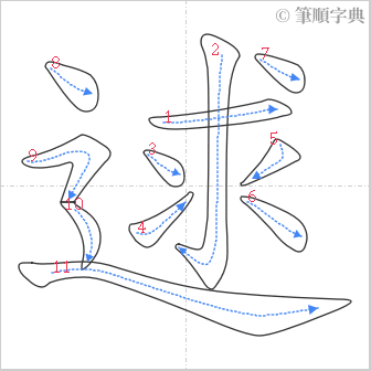 “「逑」的筆順”