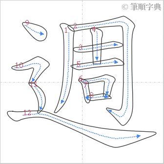 “「週」的筆順”