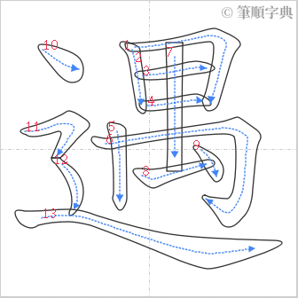 “「遇」的筆順”