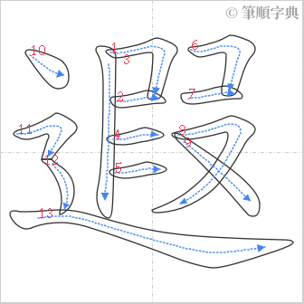 “「遐」的筆順”