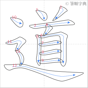 “「道」的筆順”