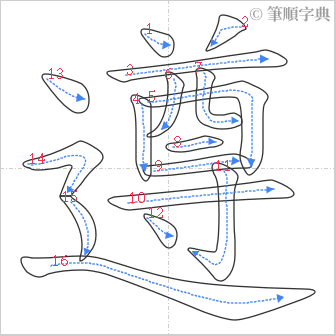 “「遵」的筆順”