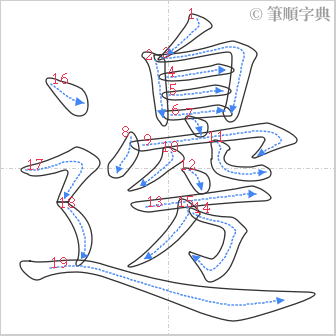 “「邊」的筆順”