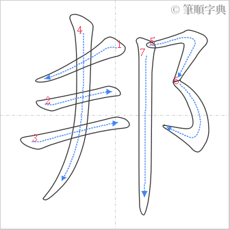 “「邦」的筆順”