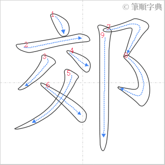 “「郊」的筆順”