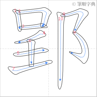 “「郢」的筆順”