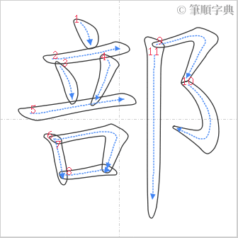 “「部」的筆順”