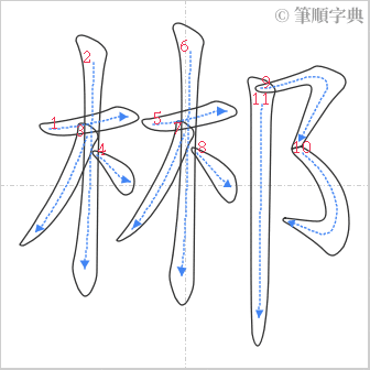 “「郴」的筆順”