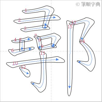 “「鄩」的筆順”