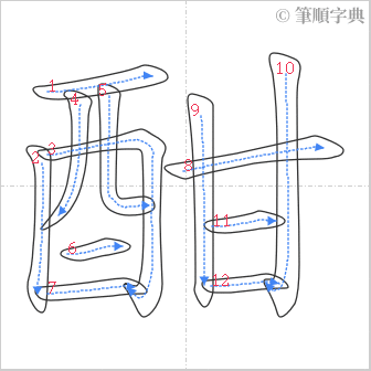 “「酣」的筆順”