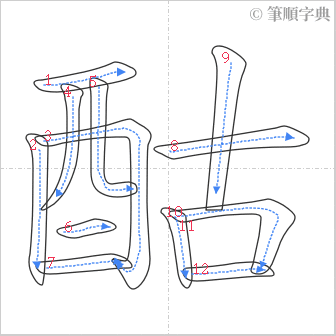 “「酤」的筆順”