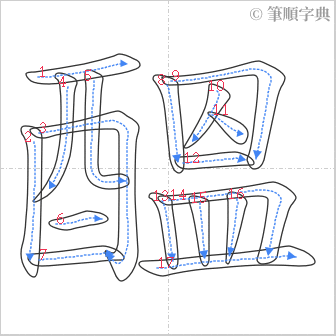 “「醞」的筆順”