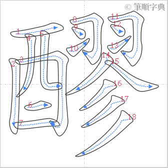 “「醪」的筆順”