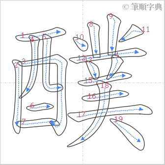 “「醭」的筆順”