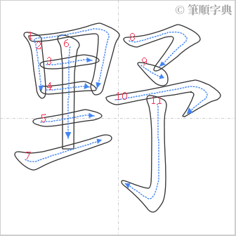 “「野」的筆順”