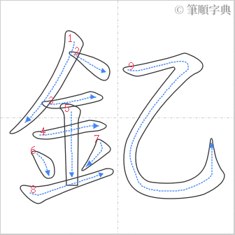 “「釔」的筆順”