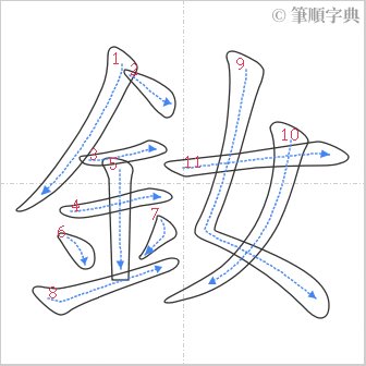 “「釹」的筆順”