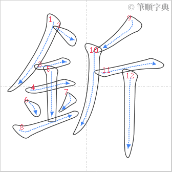 “「釿」的筆順”